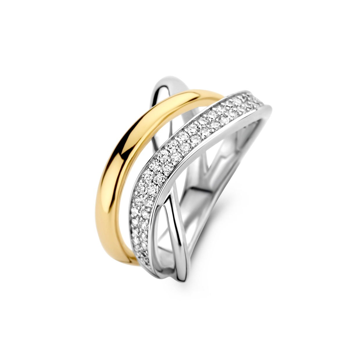 Ring in zilver bi - color van het merk Naiomy