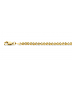 Mor Gold Filte 3,0mm brede Gourmet schakel, goud gevuld 1/20 18cm