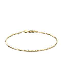 Mori Gold Filte 1,3mm brede palmier schakel, goud gevuld 1/20 19cm