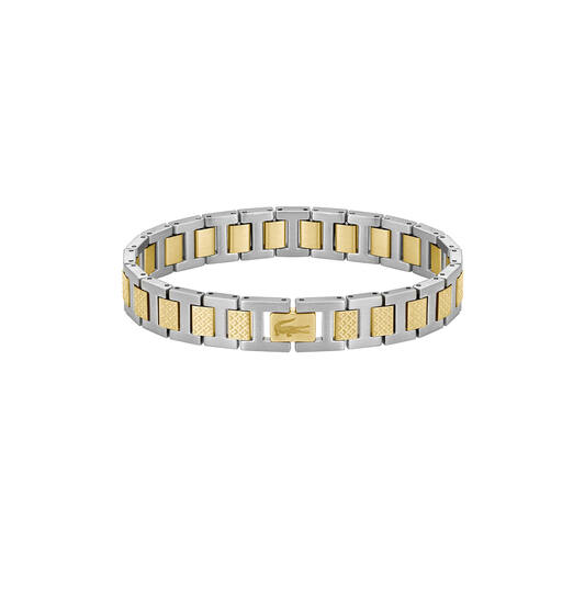Iconisch Lacoste-DNA komt tot uiting in het ontwerp van de Metropole, een elegante armband met H-vormige schakels en petit piqu&eacute; schakels in het midden.
Afmetingen: 7,4"/19 cm
Materiaal: verkrijgbaar in ionisch dun verguld 1 staal, in ionisch geplateerd zwart staal of in roestvrij staal
Hypoallergenic
Can be downsized in jewelry store if needed