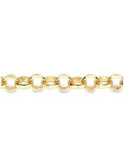 Mori Gold Filte 1,7mm brede jasseron schakel, goud gevuld 1/20 19cm