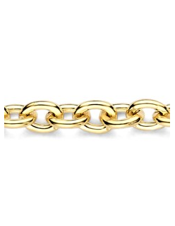 Mori Gold Filte 2,0mm brede anker schakel, goud gevuld 1/20 19cm