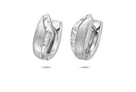Gerhodineerd 925 zilveren klapoorringen uitgevoerd met een poli/matte afwerking. De oorringen hebben een afmeting van 15,5x12x6,5mm.