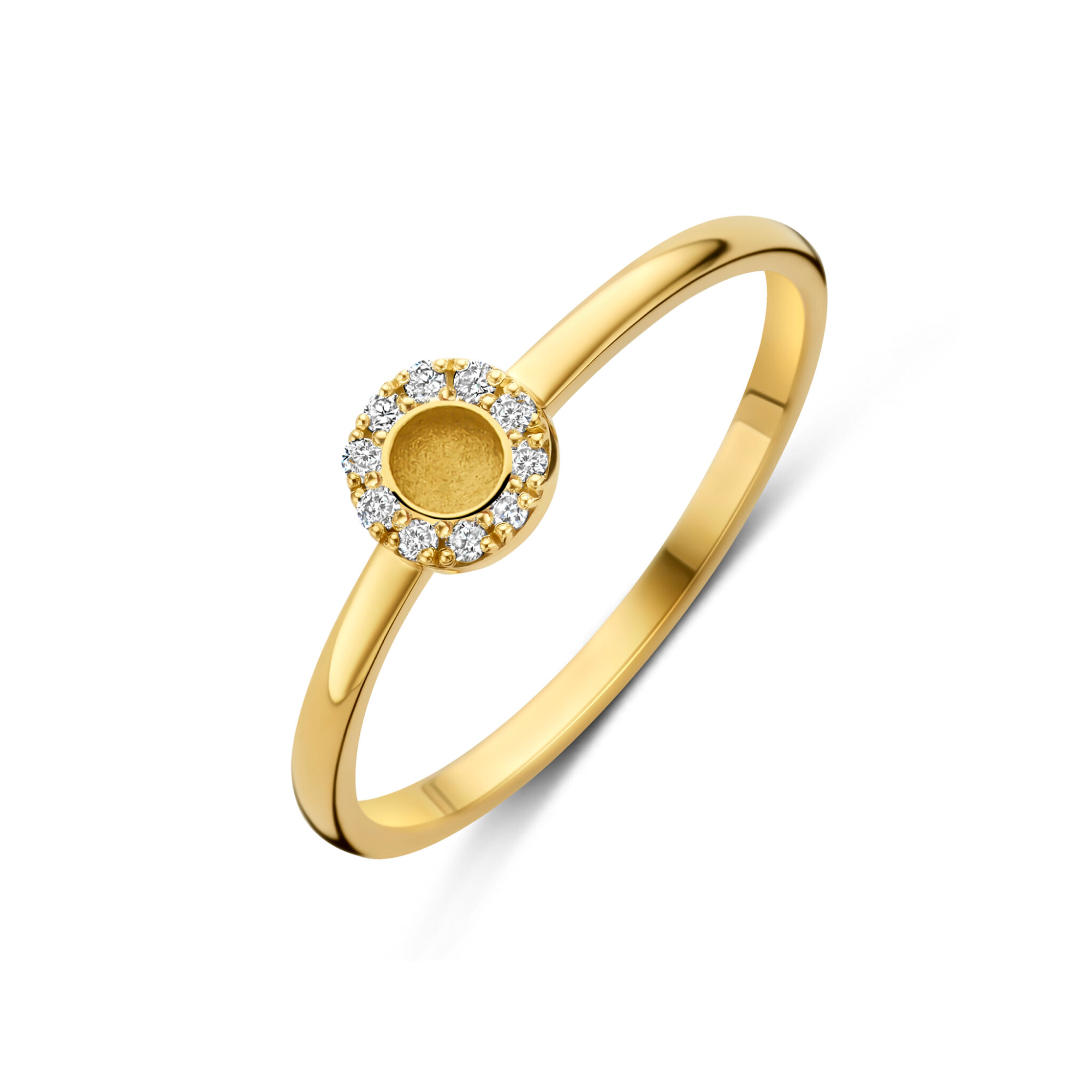 MxT Ring Memorie Halo 5.5mm 0.05ct diamant