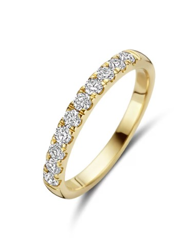 14 Karaat geel gouden Blush ring met Lab grown diamonds. Model LG1014Y.