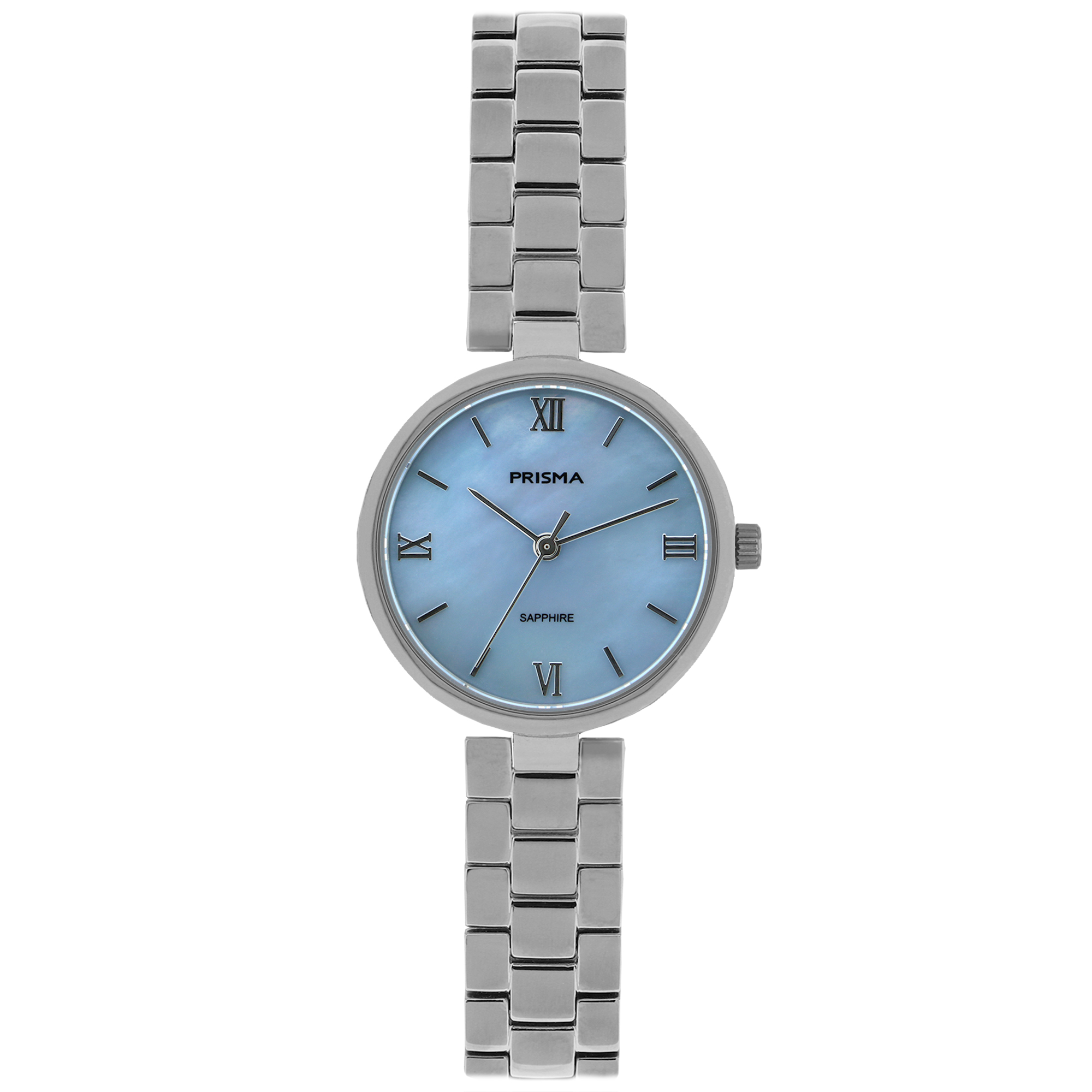 Prisma horloge P3025 dames titanium saffierglas 5 ATM 

Algemeen
Geslacht: dames
Model: P.3025

Voordelen
- band titanium zilver
- wijzerplaat lichtblauw parelmoer met zilvere streepjes
- geschikt voor mensen met een allergie
- draagcomfort door licht gewicht
- glas is zeer krasvast
- duidelijke tijdsweergave
- spat waterdicht: handenwassen, regen
- quartz
- maat kast 28,0mm (breedte) 6,54mm (dikte)

