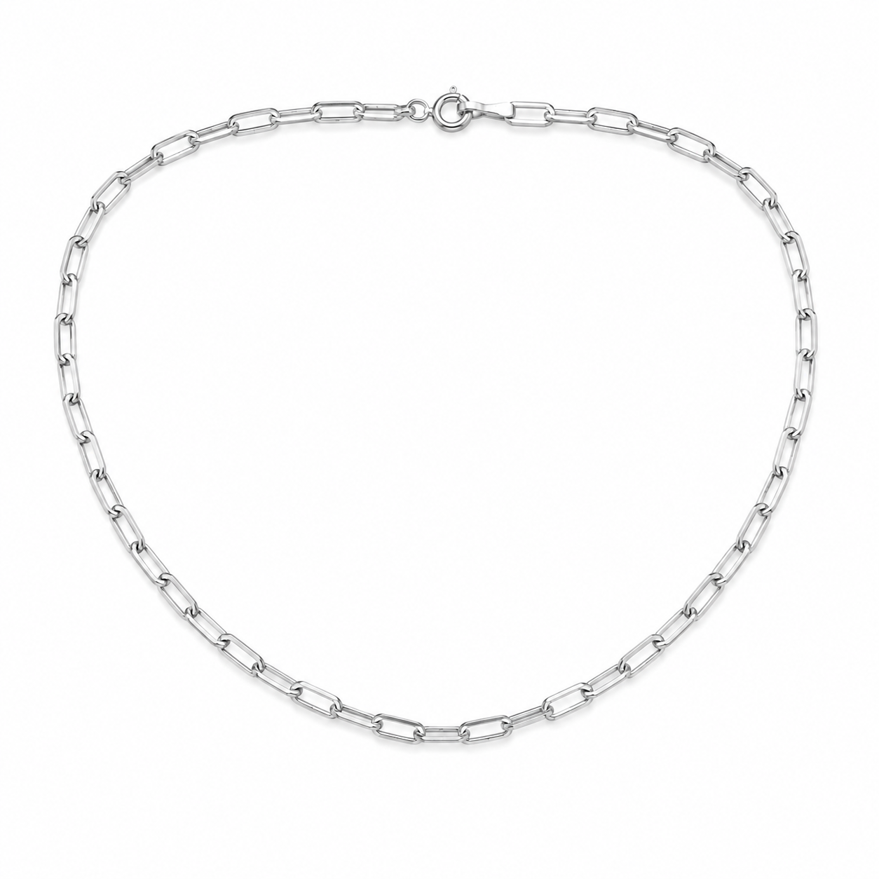Paperclip Collier met krabijnhaak