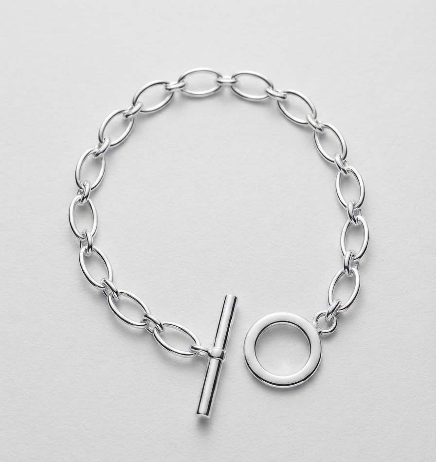 Kapittel stokje armband zilver