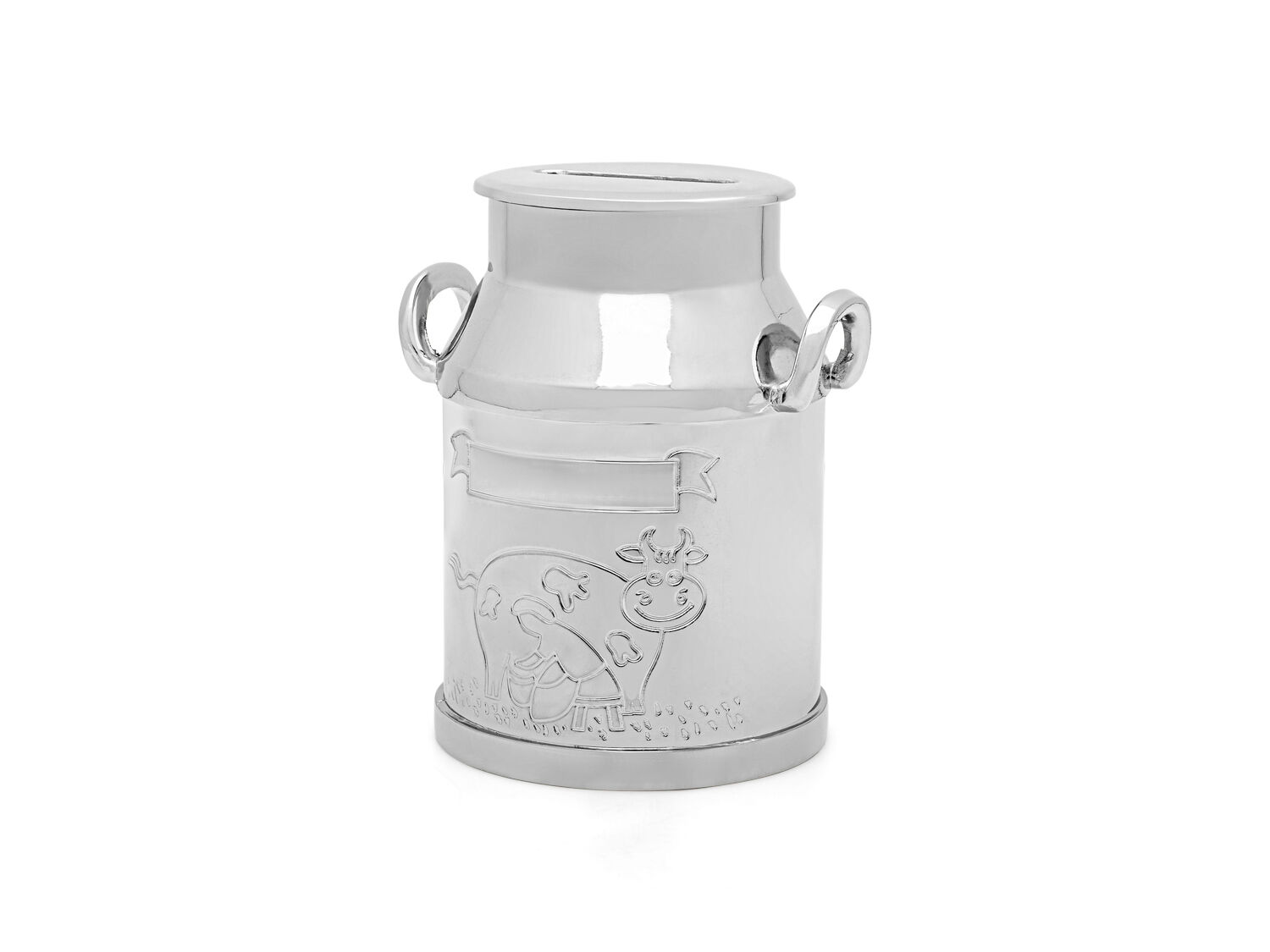 Spaarpot Melkbus - Perfect voor de echte boerderij-liefhebbers!

Sparen; je kan er niet vroeg genoeg mee beginnen. Maak sparen nog leuker met de spaarpotten van Zilverstad!

Het charmante ontwerp van de melkbus, met een gegraveerde koe, zorgt ervoor dat deze spaarpot niet alleen een leuke toevoeging is aan de babykamer, maar ook een speelse herinnering aan het boerderijleven. De melkbus zal goed op de spaarcentjes letten en is een cadeau dat jarenlang gekoesterd zal worden.

De spaarpot heeft een zilverkleurige afwerking, waardoor poetsen niet nodig is. Dankzij de draaibare afsluiter aan de onderzijde is het gemakkelijk om het geld uit de spaarpot te halen. Bovendien biedt de mogelijkheid om de spaarpot te graveren een persoonlijke touch, waardoor het cadeau extra bijzonder wordt.

De spaarpot Melkbus is een ideaal kraamcadeau en een perfecte manier om het sparen voor de toekomst van het kindje te beginnen. Het wordt geleverd in een mooie geschenkverpakking, zodat je het direct als cadeau kunt geven!