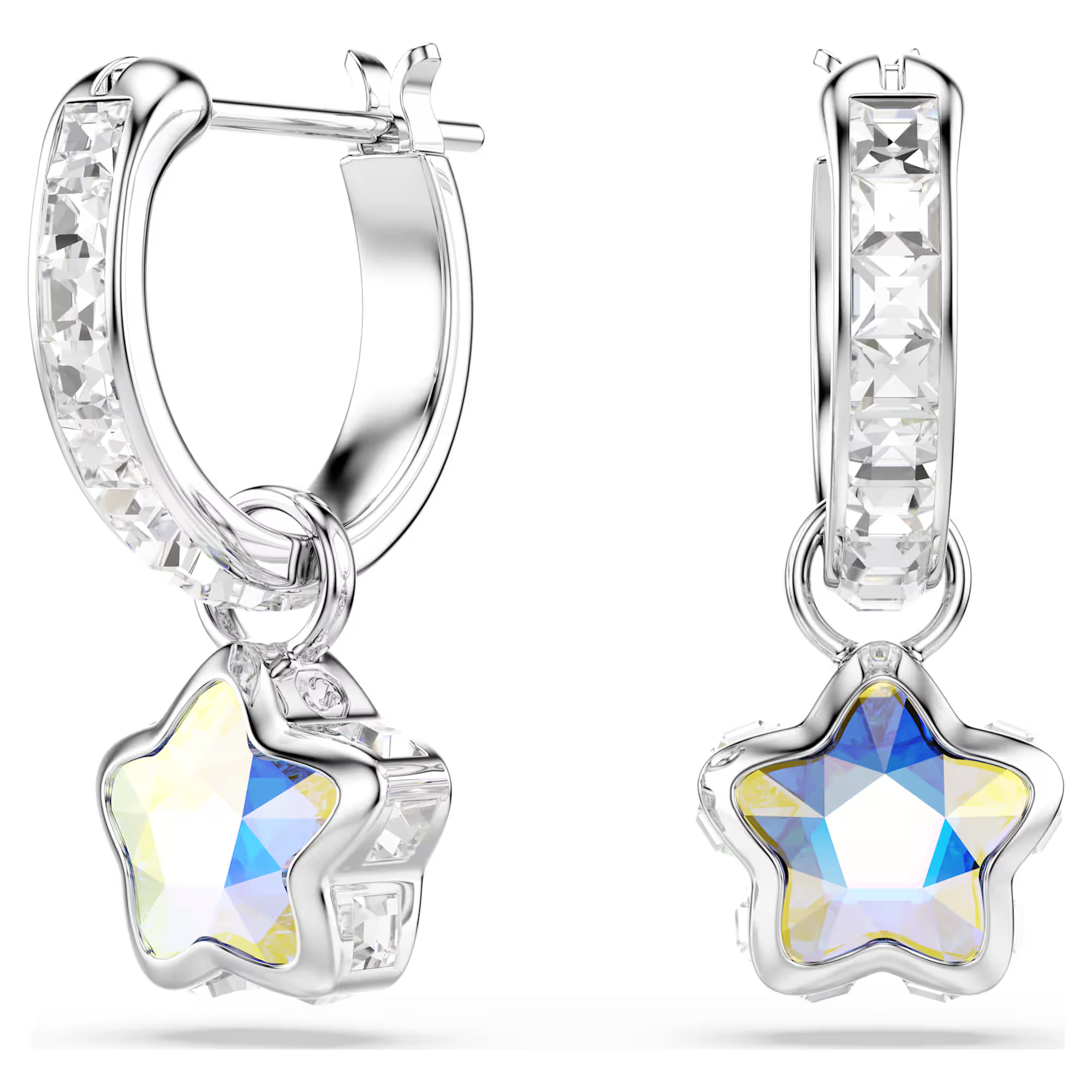 Veelzijdigheid straalt af van deze op de kosmos ge&iuml;nspireerde oorbellen. Draag ze gewoon als glinsterende kristallen ringen of bevestig de stermotieven. Elke kant biedt een ander hemels effect, met Crystal Moonlight of Crystal Aurore Boreale. Net als een gedeconstrueerd prisma laten de veelkleurige creaties van de Chroma-lijn alles aan de verbeelding over. Een rijke mix van gelaagde stenen in hun meest pure kleurexpressie.

Artikelnr.: 5754172
Collectie:  Chroma
Formaat: 1.9 x 0.8 cm
Materiaal:  Kristallen, Rodium-verguld
Kleur:  Wit
Gewicht (individueel product):  1.9 g