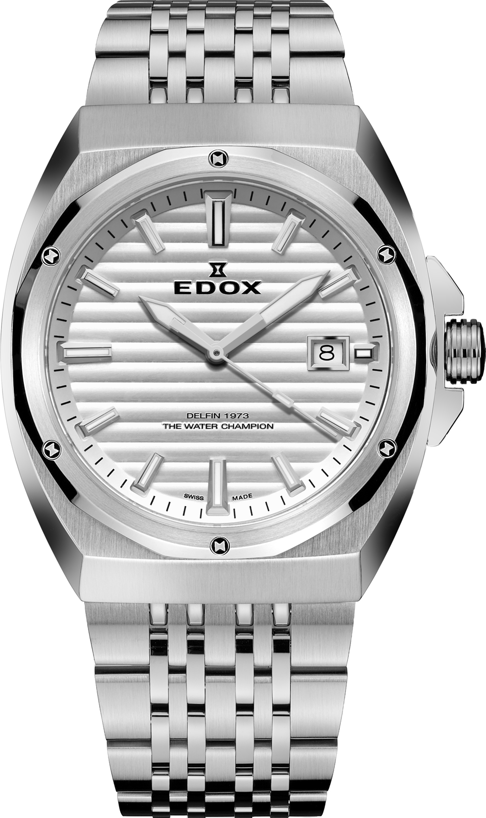 Dit is een horloge van het merk Edox.
De specificaties zijn als volgt:
Kastmaat: 41mm
Waterdichtheid: 20 ATM / 200 Meter / 660 Feet
Dit horloge heeft de volgende functies/eigenschappen:
Datumaanduiding