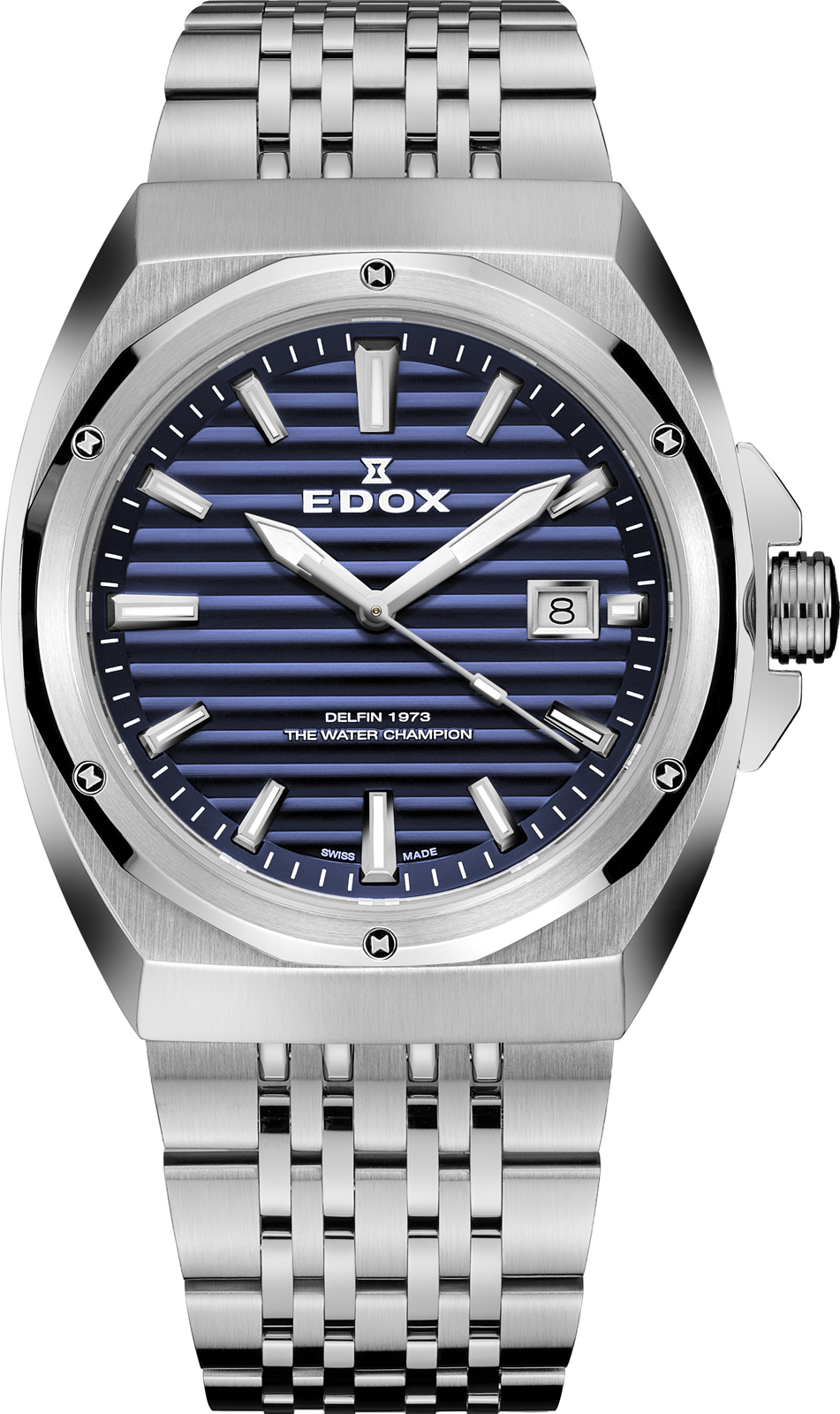 Dit is een horloge van het merk Edox.
De specificaties zijn als volgt:
Kastmaat: 41mm
Waterdichtheid: 20 ATM / 200 Meter / 660 Feet
Dit horloge heeft de volgende functies/eigenschappen:
Datumaanduiding