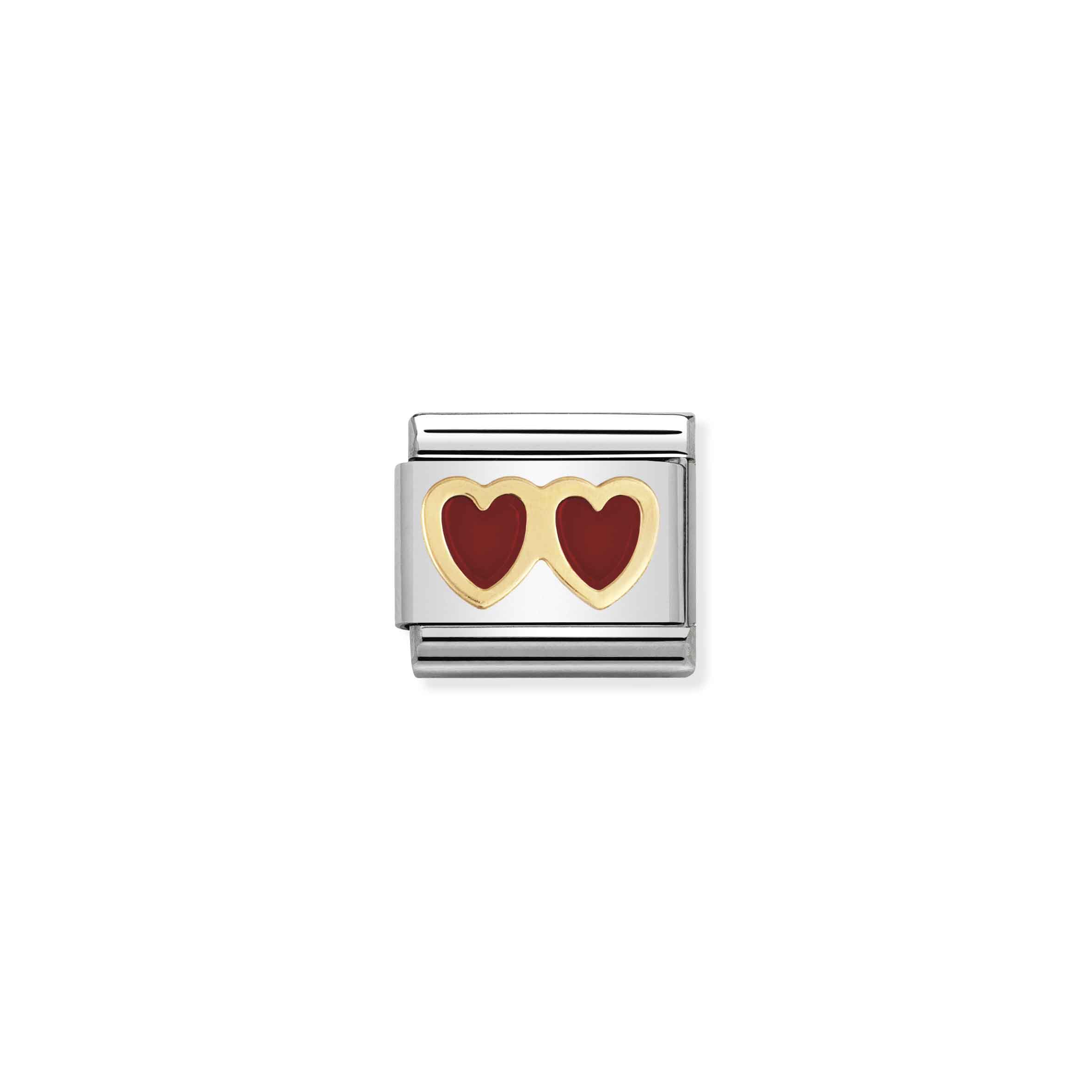 NOMINATION COMPOSABL classic red double heart