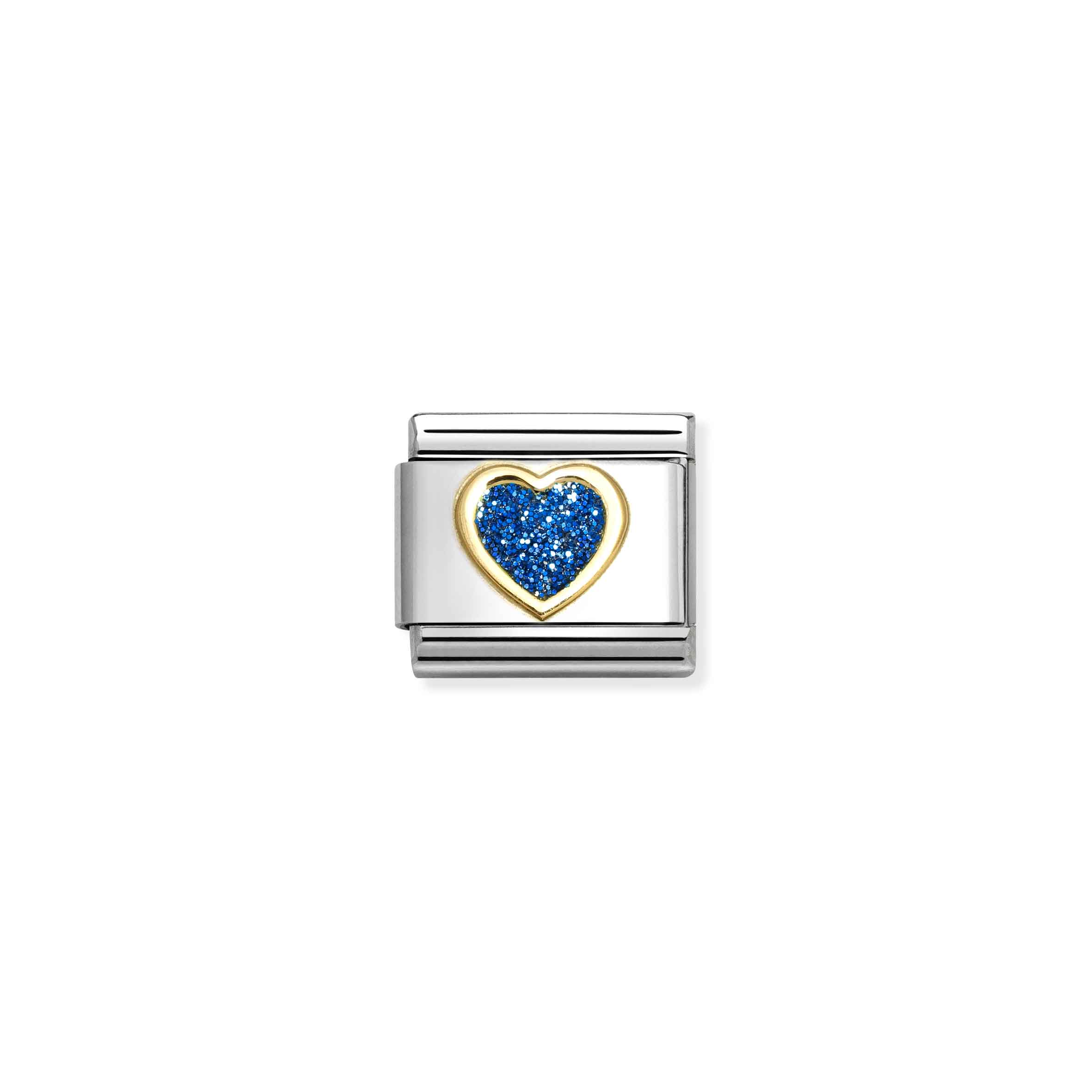 NOMINATION COMPOSABLclassic glitter symbols blue heart