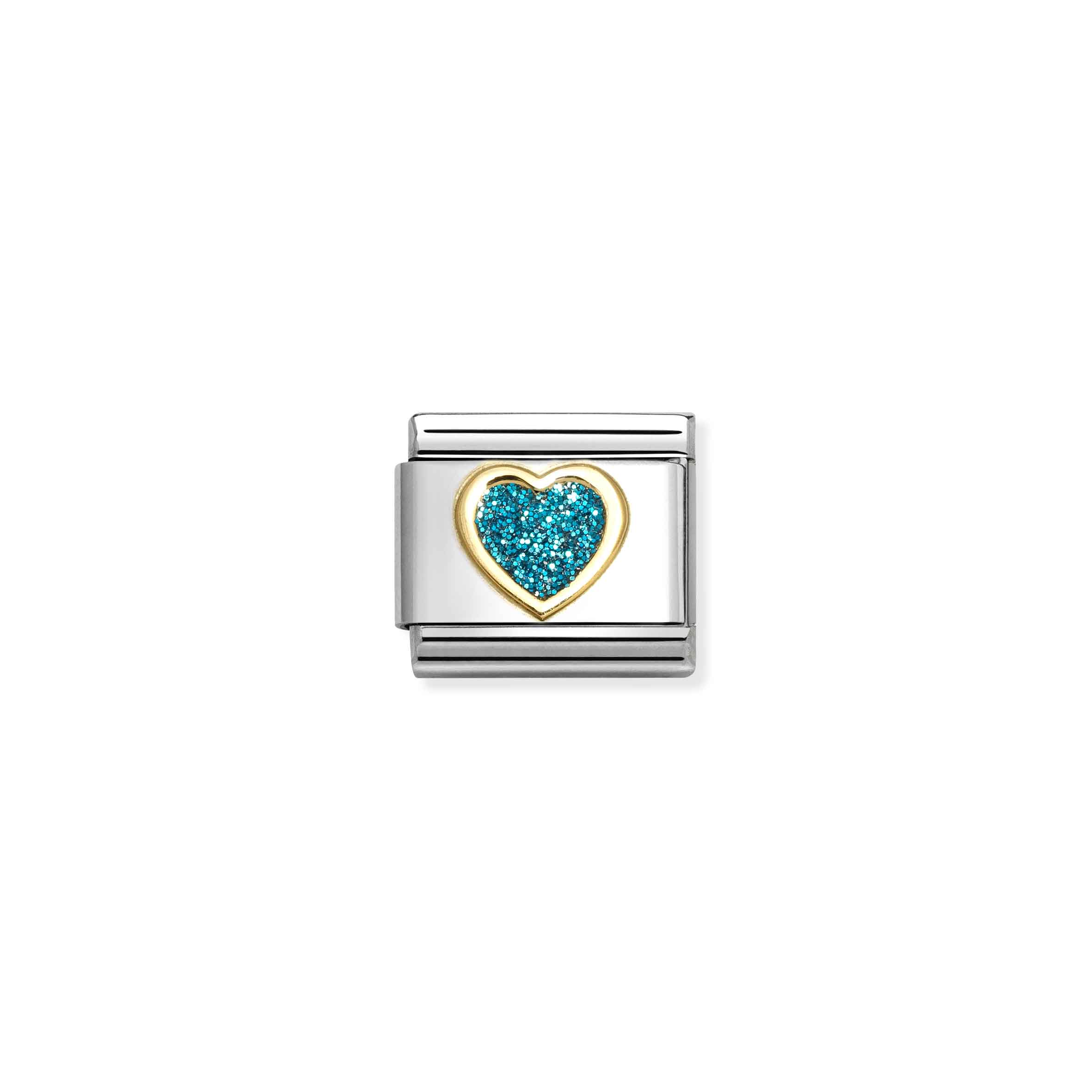 NOMINATION COMPOSABL classic glitter symbols light blue heart
