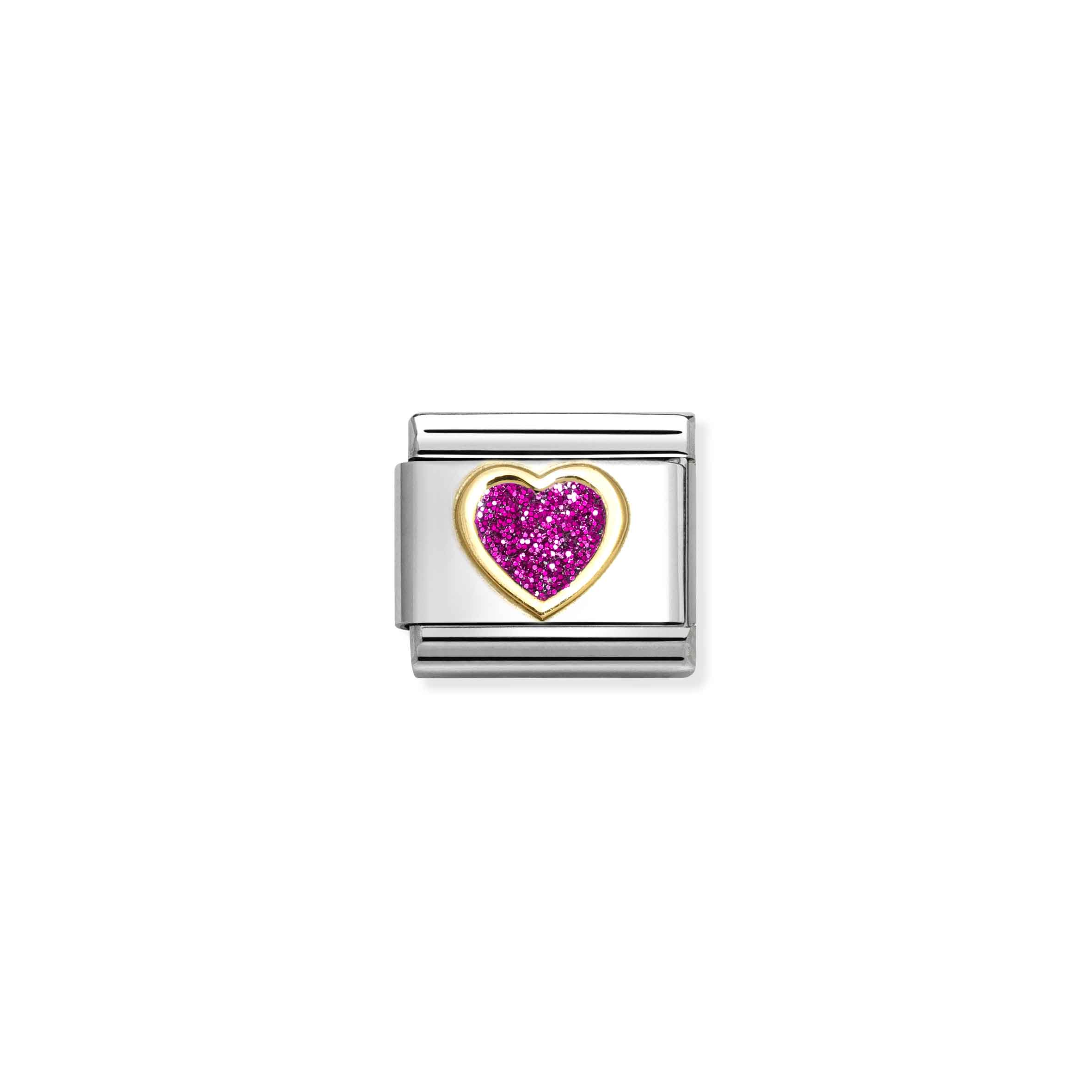 NOMINATION COMPOSABL classic glitter symbols fuchsia heart
