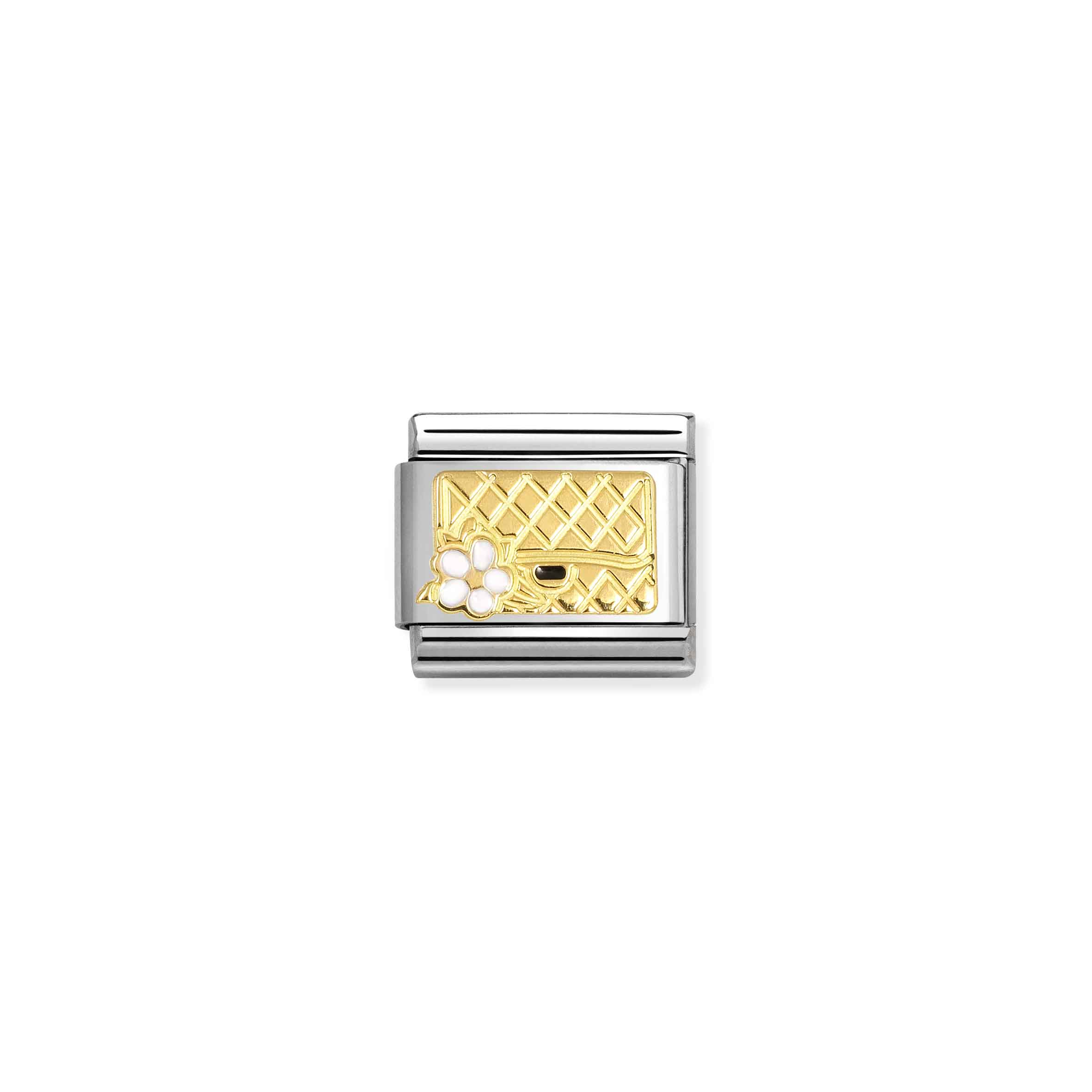 NOMINATION COMPOSABLE classic symbols bag flower white 
