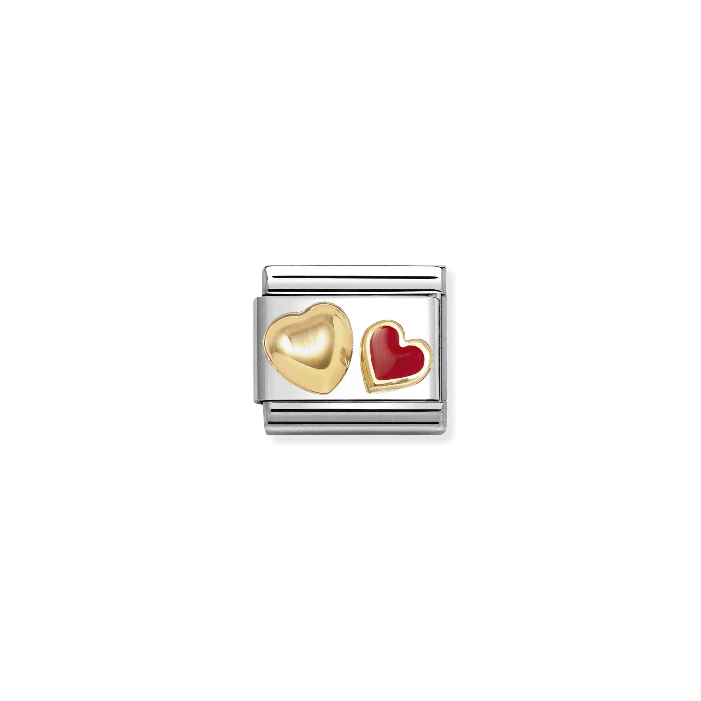 NOMINATION COMPOSABLE classic love 2 red heart rounded heart