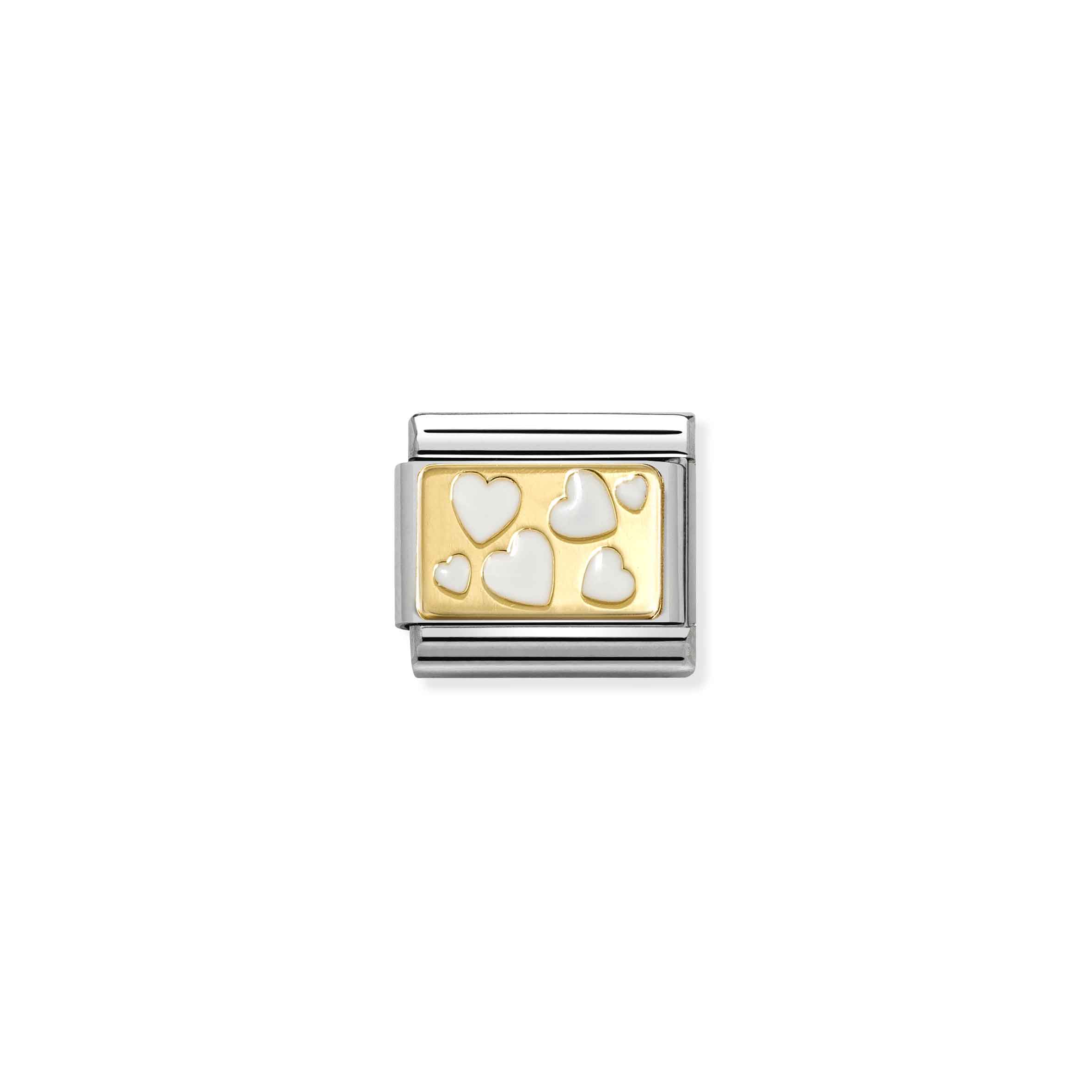 NOMINATION COMPOSABLE classic plates white scattered hearts 