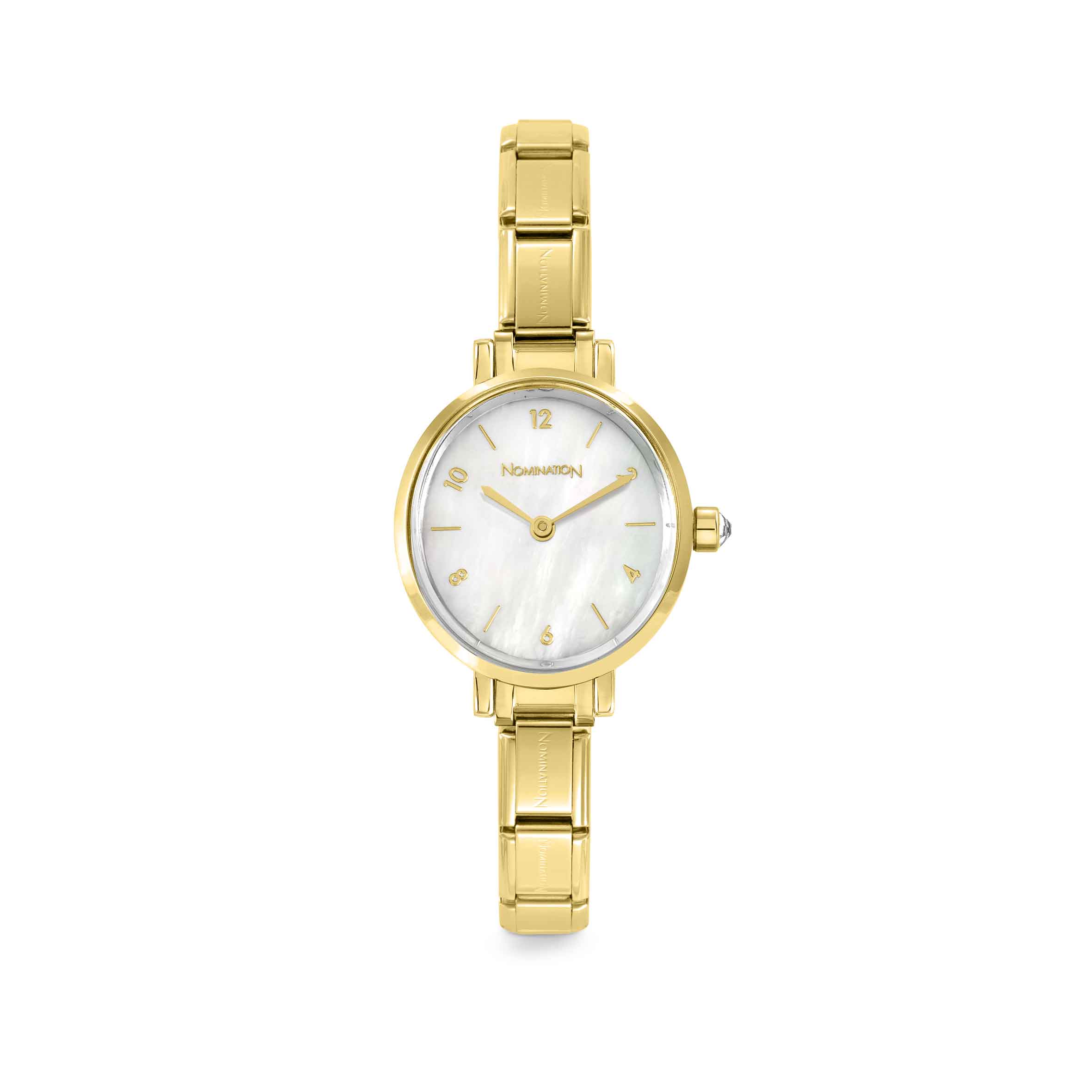 NOMINATION PARIS WATch with oval steel strap white mother of pearl