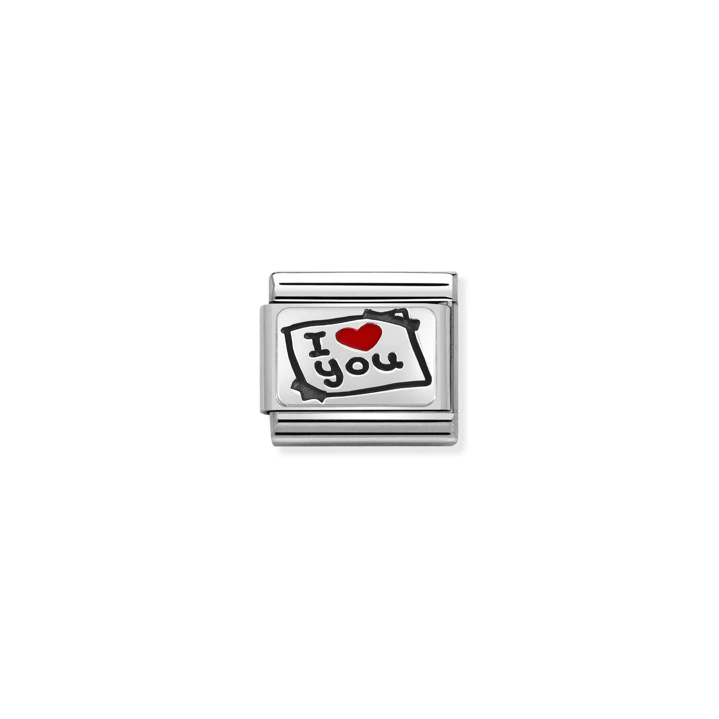 NOMINATION COMPOSABLE cl platei i love you card