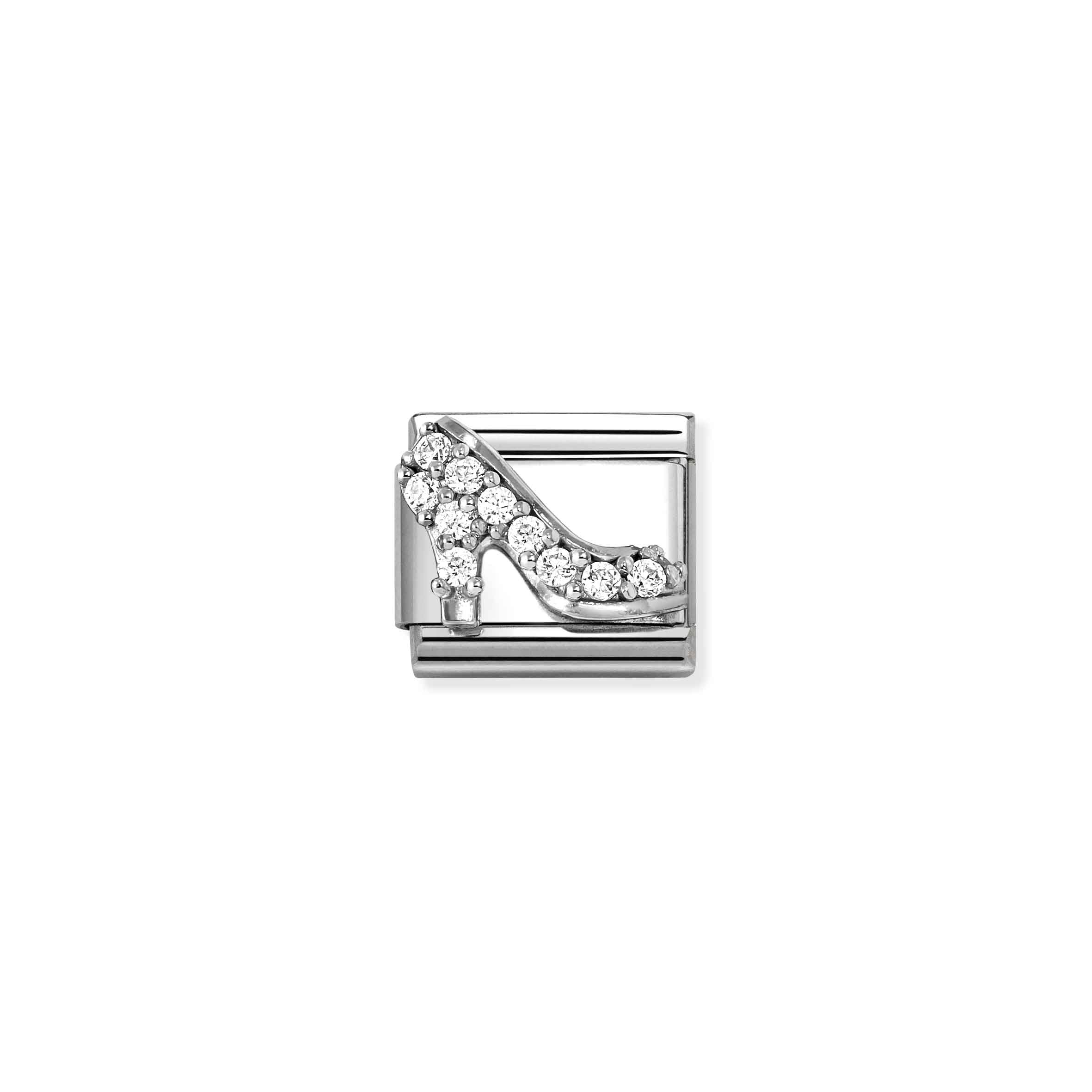 NOMINATION COMPOSABLE classic symbol white heeled shoe 
