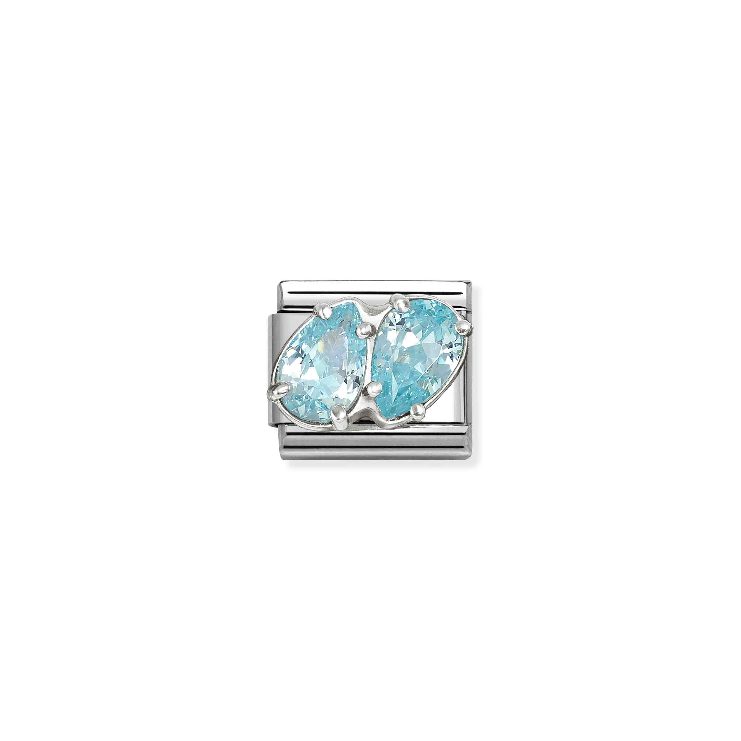 NOMINATION COMPOSABLE cl light blue double drops 