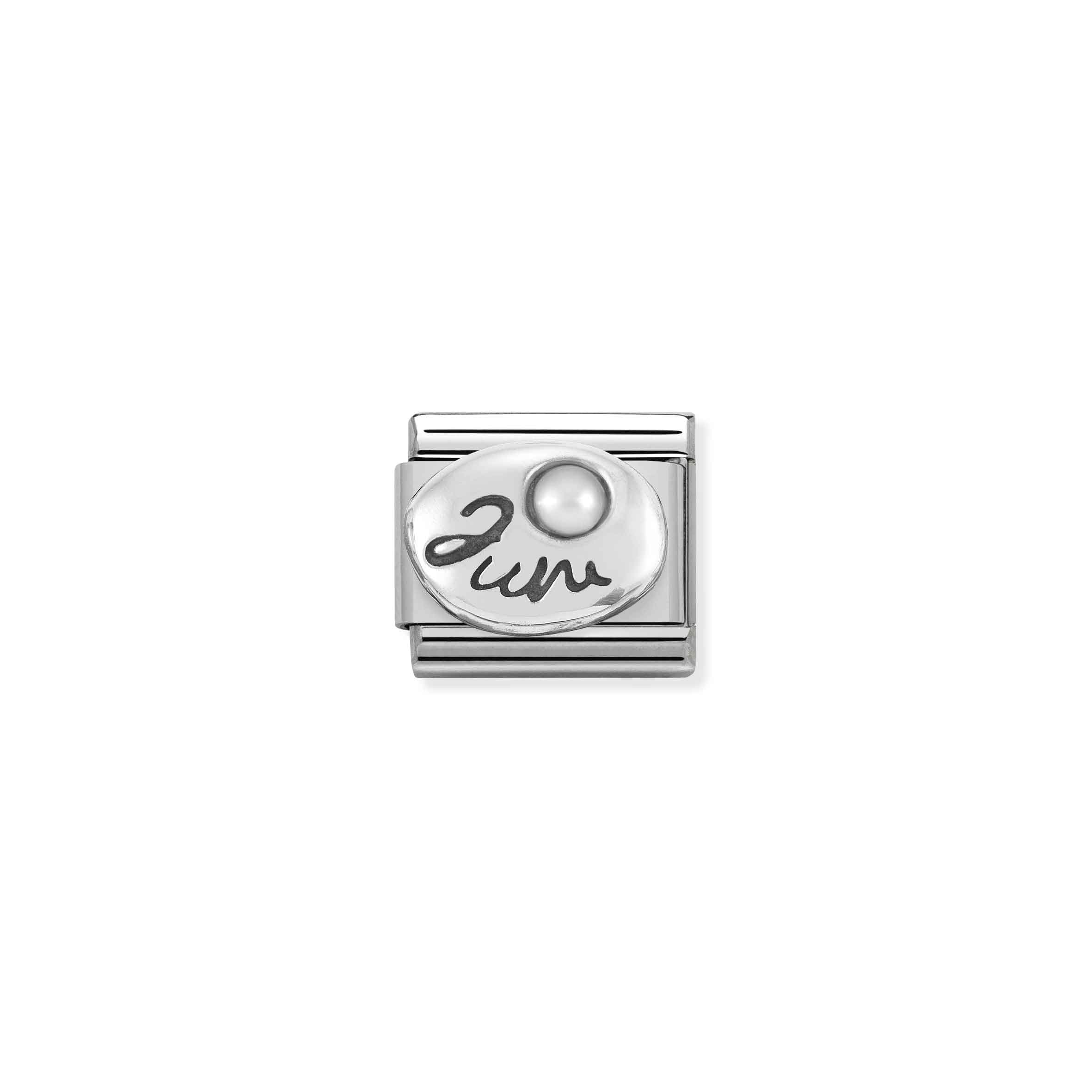 NOMINATION COMPOSABL composable classic symbol june white pearl