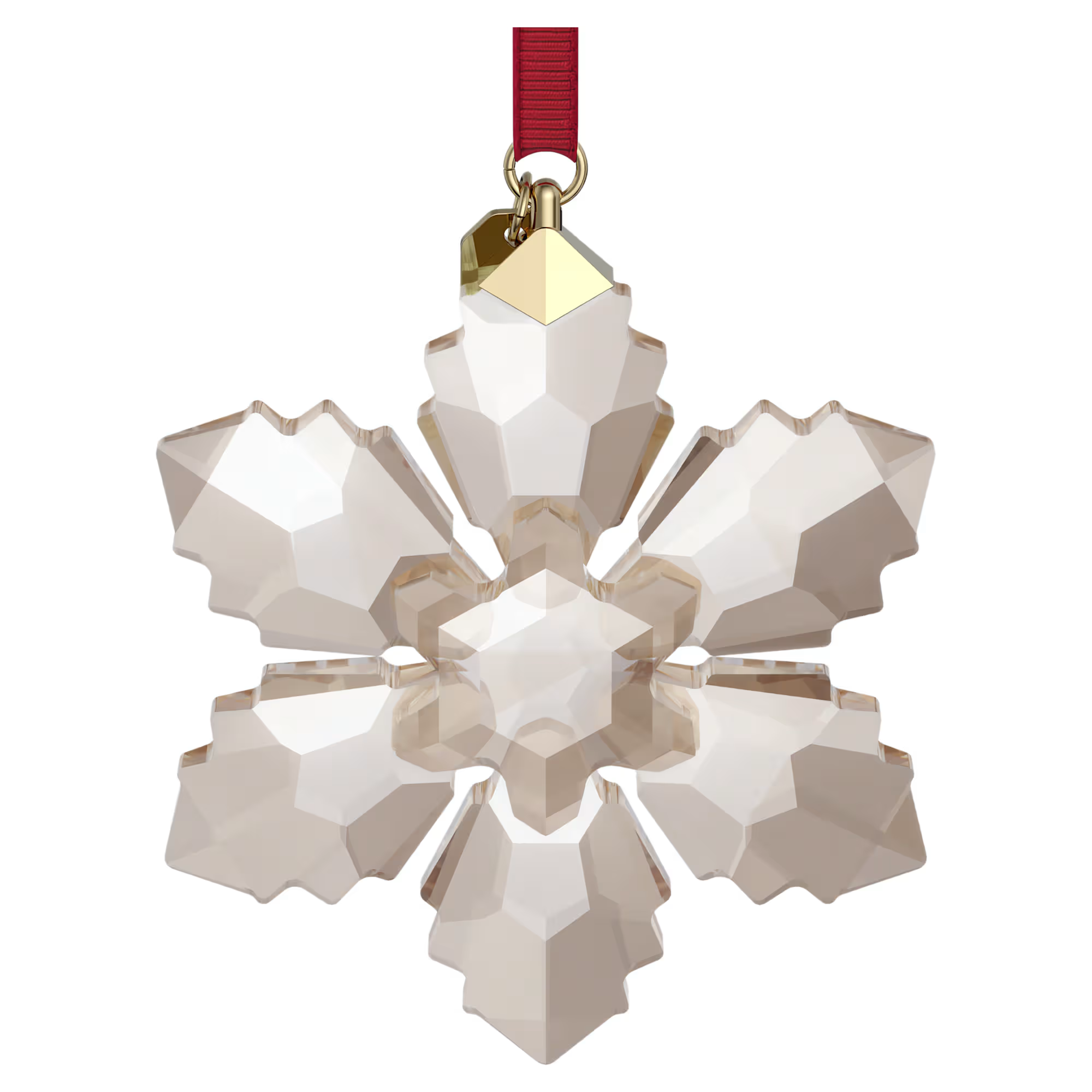 Onze geliefde traditie van de Annual Edition Ornamenten gaat in 2026 verder met deze schitterende sneeuwvlok. Het Golden Shadow-ontwerp, dat met 192 facetten zorgvuldig is vervaardigd, hangt aan een rood ripsband lint en is voorzien van een glanzend, champagnekleurig verguld metalen label waarop het jaartal is gegraveerd. Decoratief voorwerp. Geen speelgoed. Niet geschikt voor kinderen jonger dan 15 jaar.

Artikelnr.: 5729037
Collectie:  Annual Edition
Formaat: 8.4 x 1.3 x 6.6 cm
Ontwerper:  Gergely Szoeke
Materiaal:  Kristallen, Polyester, Metaal met champagnegoudkleurige afwerking
Kleur:  Bruin
