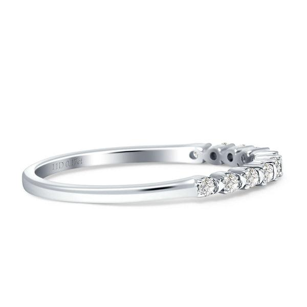 Dames ring op maat gemaakt WG 11 x 0.02ct brilj natuurlijk casstle zetting 