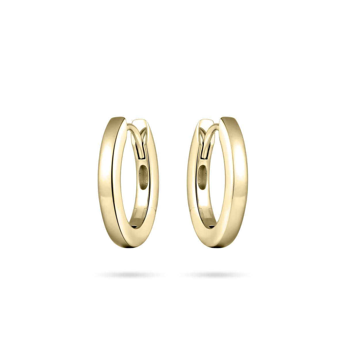 Gisser zilver vergulde ovale oorringen KCM3/20Y
