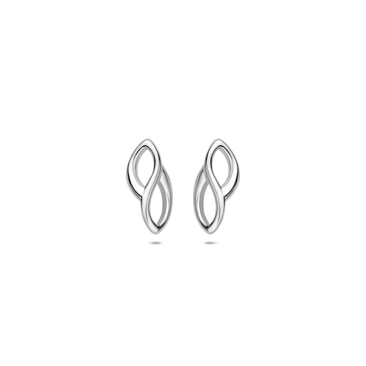 Gerhodineerd 925 zilveren oorknoppen met een afmeting van 12.5x6mm.