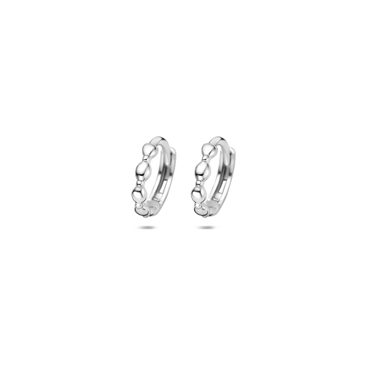 Gerhodineerd 925 zilveren klapoorringen met een afmeting van 10.5x2mm.