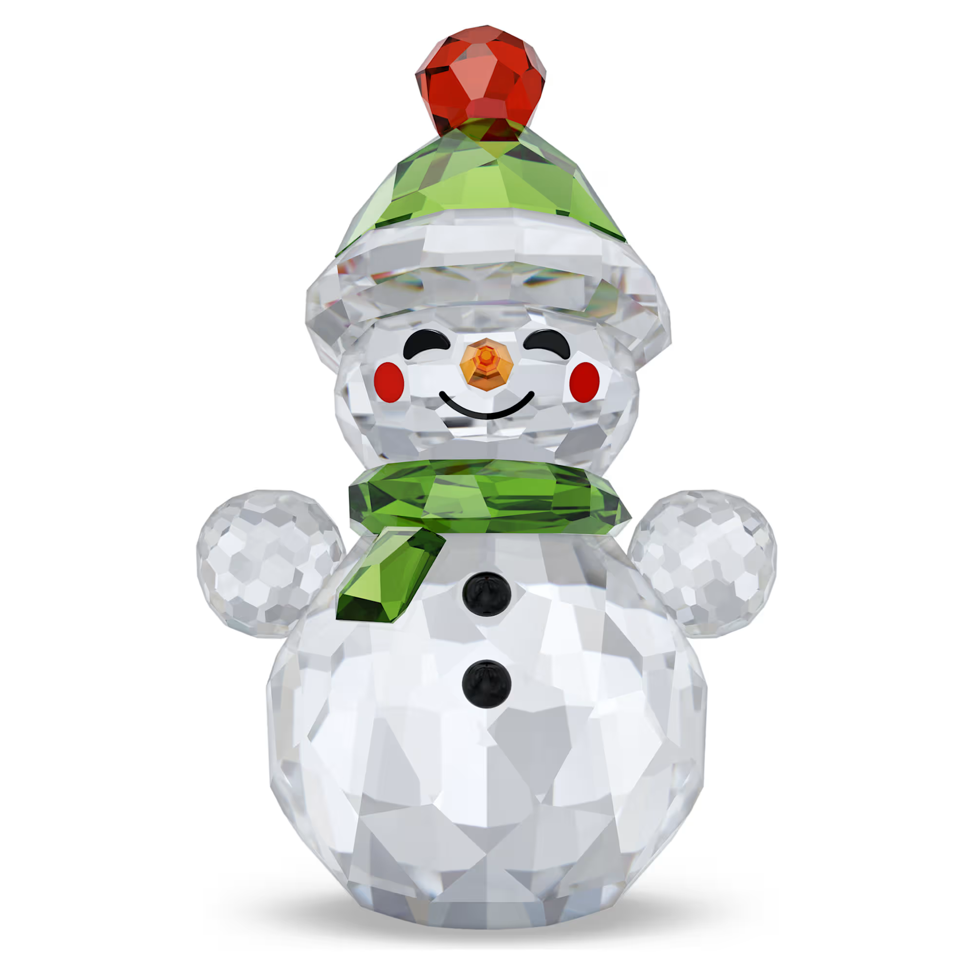 De Schommelende figuurtjes van Swarovski zijn echte hebbedingen, gemaakt met kleur en beweging om de magie van uw jeugdherinneringen op te roepen. Deze Sneeuwpop is gemaakt met 590 facetten en is speciaal voor dit seizoen warm ingepakt. Een klein tikje zet hem in beweging, waardoor hij heen en weer wiegt in een speels ritme voor de feestdagen. Verzamel de hele set, inclusief de bijpassende Schommelende Kerstman en Elf. Decoratief voorwerp. Geen speelgoed. Niet geschikt voor kinderen jonger dan 15 jaar.

Artikelnr.: 5735125
Collectie:  Holiday Cheers
Formaat: 4.6 x 2.5 x 3 cm
Ontwerper:  Bettina Fuchs
Materiaal:  Kristallen
Kleur:  Meerkleurig