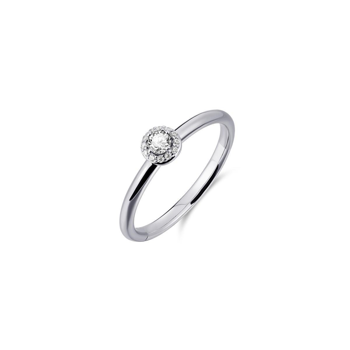 Zilveren ring met zirkonia R486-54