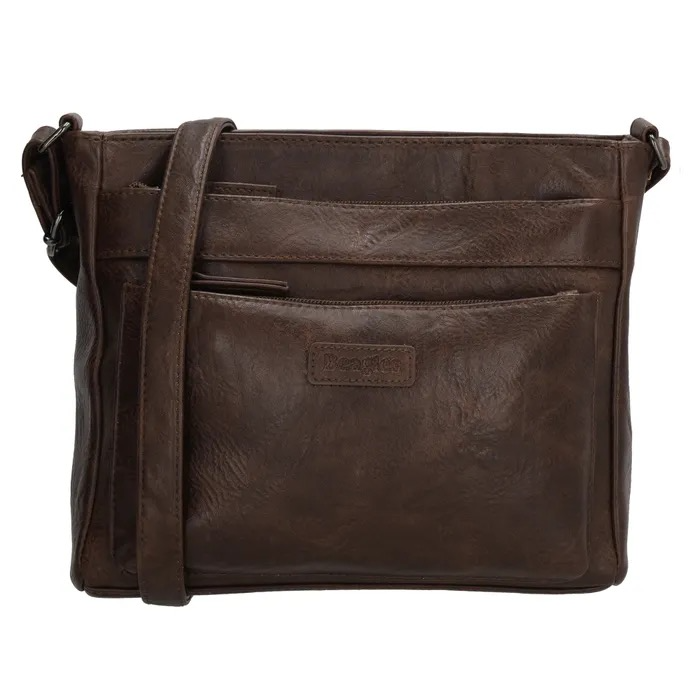 Murcia schoudertas in donker bruin precies wat je nodig hebt! Deze moderne tas combineert een elegant design met slimme opbergmogelijkheden, zodat je altijd georganiseerd &eacute;n fashionable de deur uitgaat.

De tas is gemaakt van hoogwaardig imitatieleder en heeft een mooie zwarte kleur die makkelijk te combineren is met elke outfit. Dankzij de verstelbare schouderband draag je deze tas comfortabel crossbody of over &eacute;&eacute;n schouder. Ideaal voor werk, een dagje shoppen of een avondje uit!

✅ Waarom jij deze tas wilt hebben:

Twee handige voorvakken met ritssluiting
Ruim hoofdvak met ritssluiting, met daarin:
Een insteek vak voor je telefoon of sleutels
Een ritsvak voor kleine, waardevolle spullen
Praktisch achtervak met ritssluiting
Verstelbare schouderband voor optimaal draagcomfort
Gemaakt van duurzaam imitatieleder
 Afmetingen & materiaal:

Kleur buitenkant: Donker Bruin
Hoogte: 20 cm
Lengte: 25 cm
Diepte: 3 cm
Materiaal: Imitatieleder
Compact van formaat, groots in stijl en gebruiksgemak. Deze Beagles Murcia tas wordt al snel jouw favoriete accessoire. Bestel &lsquo;m nu en ervaar het gemak zelf!