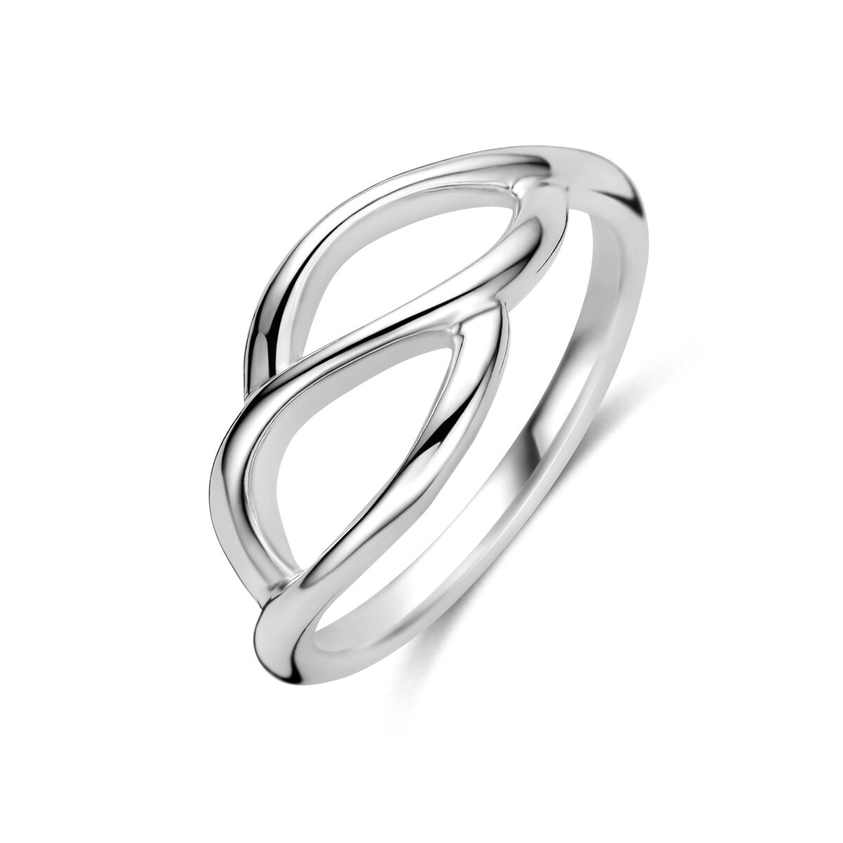 Gerhodineerd 925 zilveren ring met een breedte van 9mm.