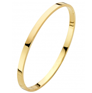 14krt geelgouden bangle | 4MM | Vierkant