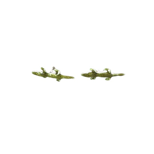 Die Pr. Ost.Ag 925 Krokodil-Ohrringe Modellnummer 9/21573/000 bieten ein einzigartiges Design aus hochwertigem Sterlingsilber (AG 925) und farbenfrohem Feueremaille. Diese Ohrstecker sind ideal f&uuml;r modische Akzente im Alltag oder besondere Anl&auml;sse. Tragen Sie sie mit eleganter Hochsteckfrisur oder zur&uuml;ckgebundenem Haar, um die unverwechselbare Krokodil-Form zur Geltung zu bringen. Perfekt f&uuml;r individuelle Styles!