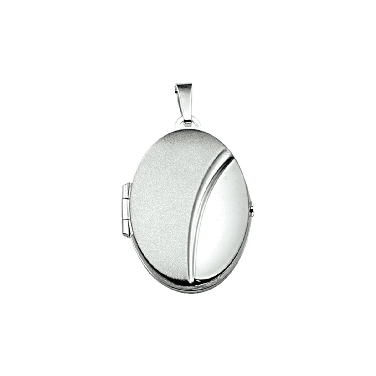 Zilver medaillon poli/mat