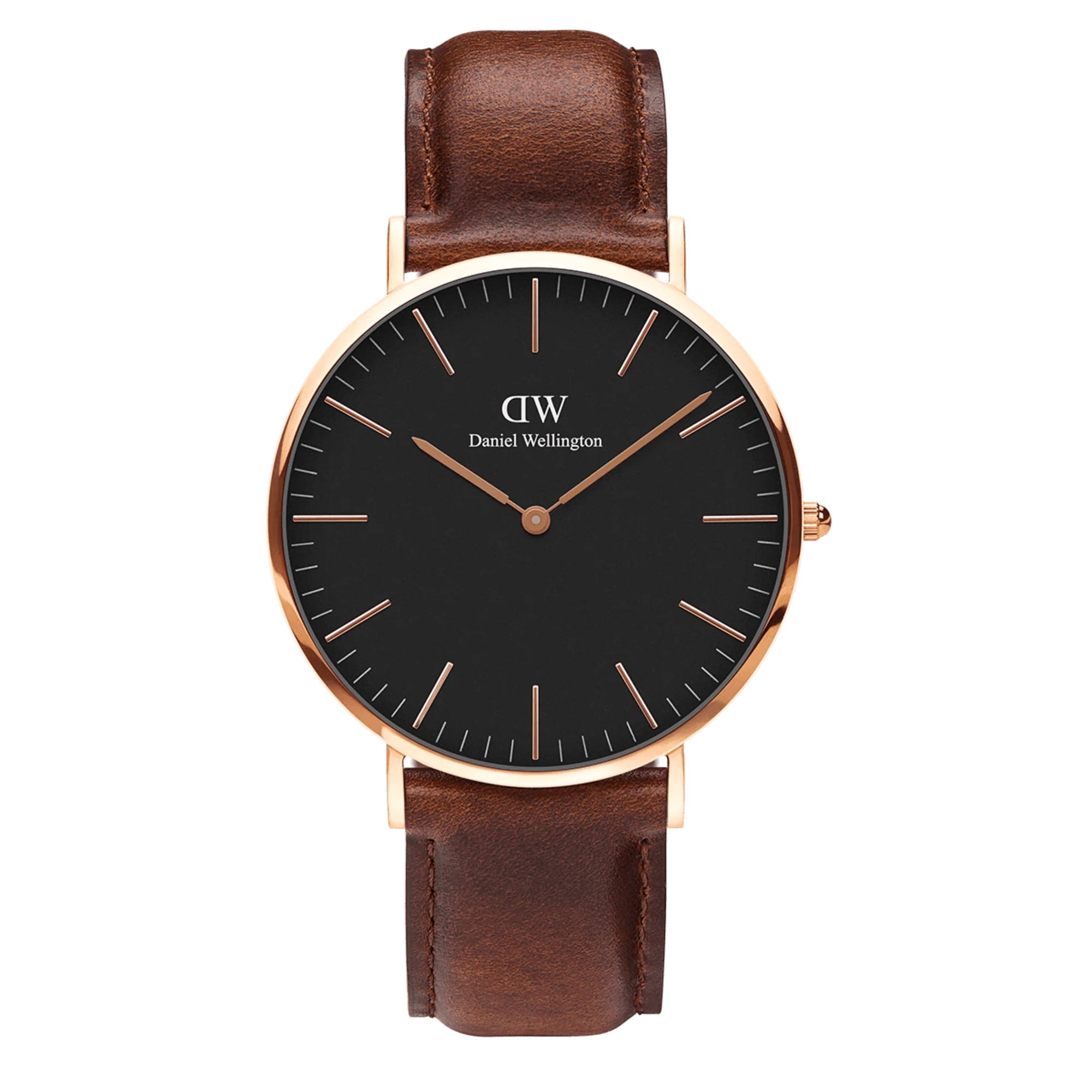 Die Montre Daniel Wellington Damenuhr, bietet ein elegantes Design mit einem 40mm Edelstahlgeh&auml;use und einem braunen Armband. Ohne Datumsfunktion ist sie perfekt f&uuml;r minimalistische Looks. Tragen Sie sie zu formellen und l&auml;ssigen Outfits, um einen klassischen Touch hinzuzuf&uuml;gen. Ideal f&uuml;r den modernen Alltag. Zustand: Neu.