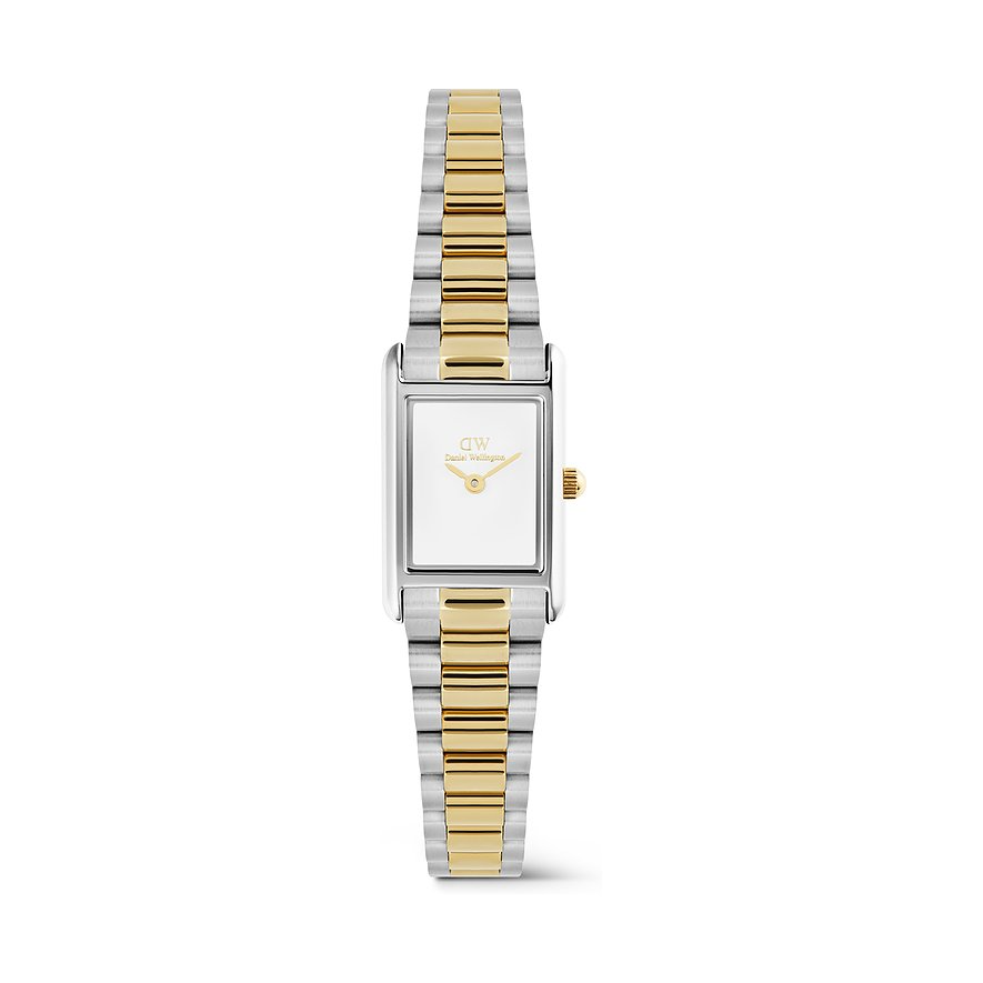 Die Bound Mini Daniel Wellington Damenuhr,besticht durch ihr elegantes Design. Sie verf&uuml;gt &uuml;ber ein Edelstahlgeh&auml;use und ein Armband in Gold-Silber-Farben. Ideal f&uuml;r ein stilvolles und modernes Auftreten. Ohne Datumsfunktion, neu. Perfekt f&uuml;r das t&auml;gliche Tragen oder besondere Anl&auml;sse. Ein zeitloses Accessoire f&uuml;r jedes Outfit.