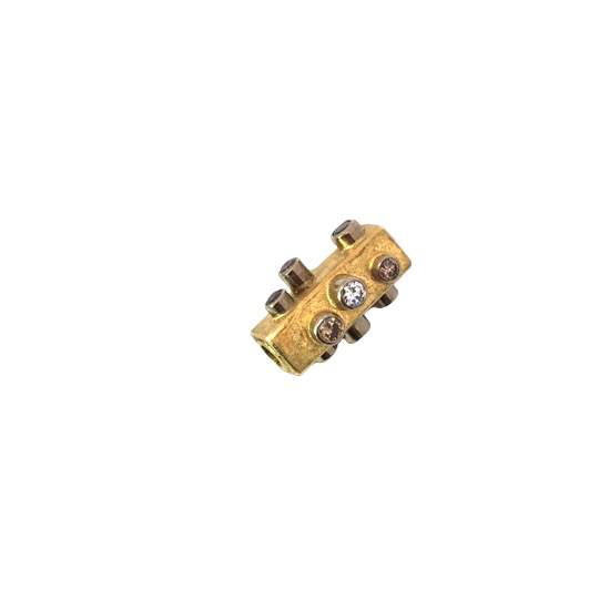 Wechselschlie&szlig;e GG750/WG750 , 12 Brill.braun/wei&szlig; ges.0.60 ct.. Passend hierzu Steinekette 20235