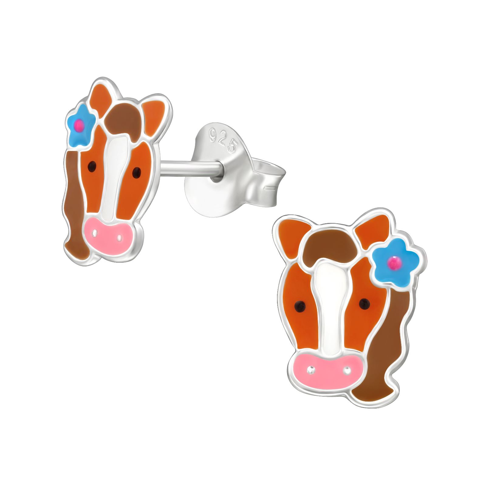 Paard zilveren oorstekers kind | PCJW49238