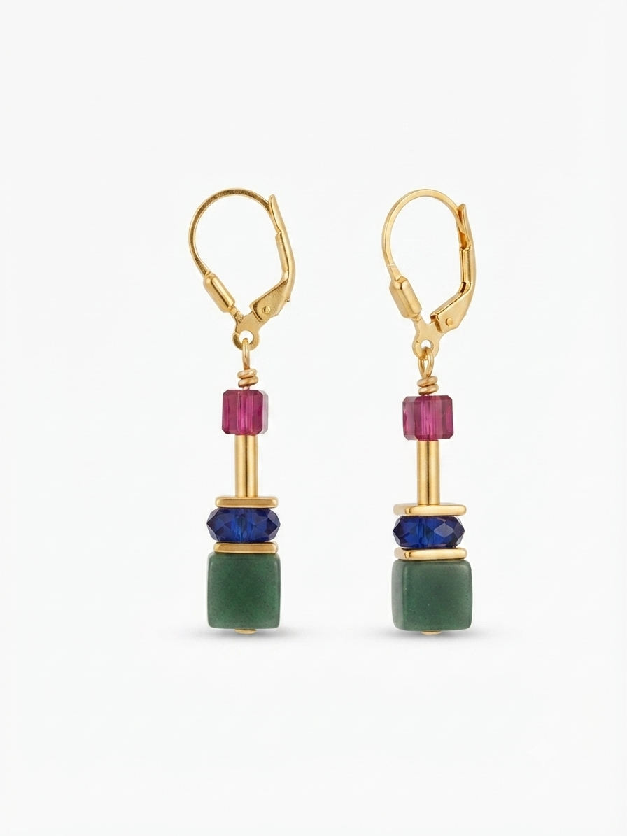 Coeur de Lion oorhanger multicolour gemstone