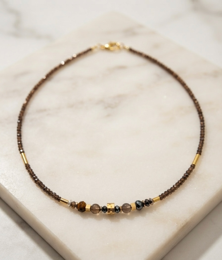 Coeur de Lion collier bruin goud 