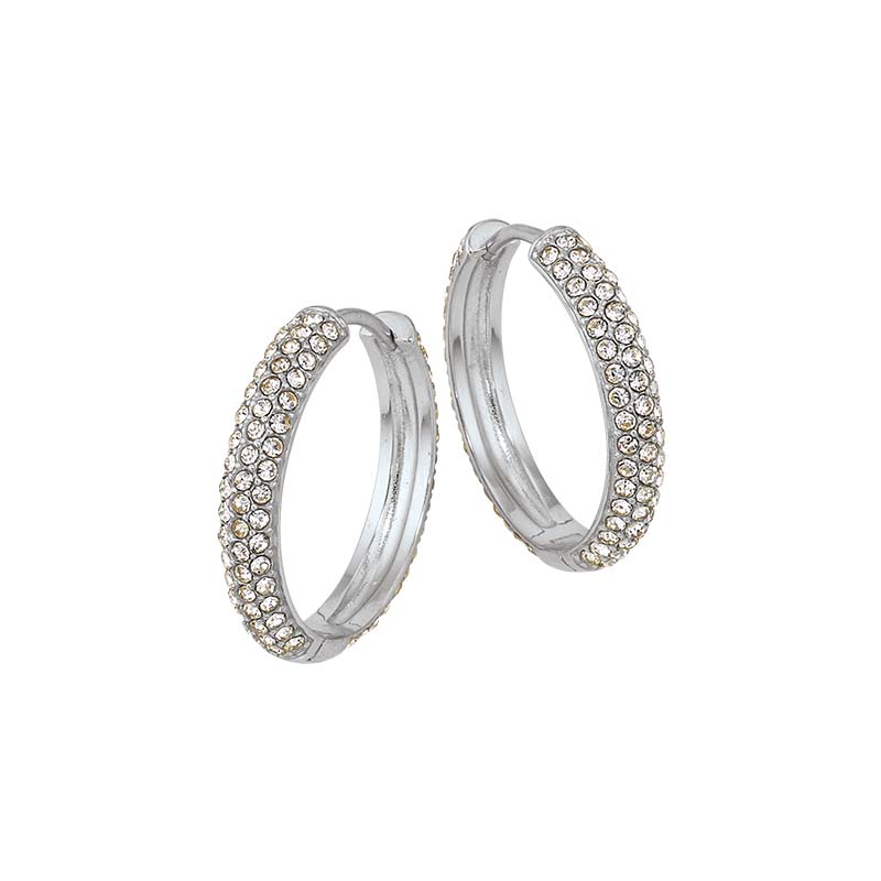 Das Produkt TRENDY me Scharniercreolen 925 rhodiniert, Modellnummer 5-215990-001, bietet stilvolle Ohrringe mit Zirkonia-Steinen in einem eleganten Design mit einem Durchmesser von 20 mm. Ideal f&uuml;r besondere Anl&auml;sse oder um Alltagsoutfits zu veredeln. Tragen Sie sie mit hochgesteckten Haaren, um die glitzernden Zirkonia optimal zur Geltung zu bringen.