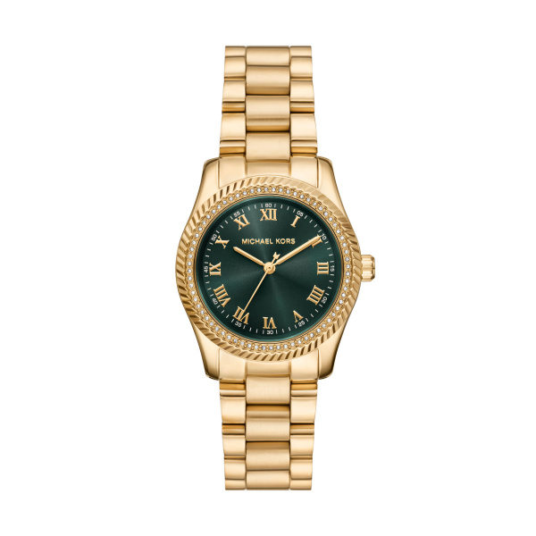 Michael Kors horloge model MK7622 staal met stalen band goudkleurig uit de Lexington Collectie. 5 ATM waterdicht.