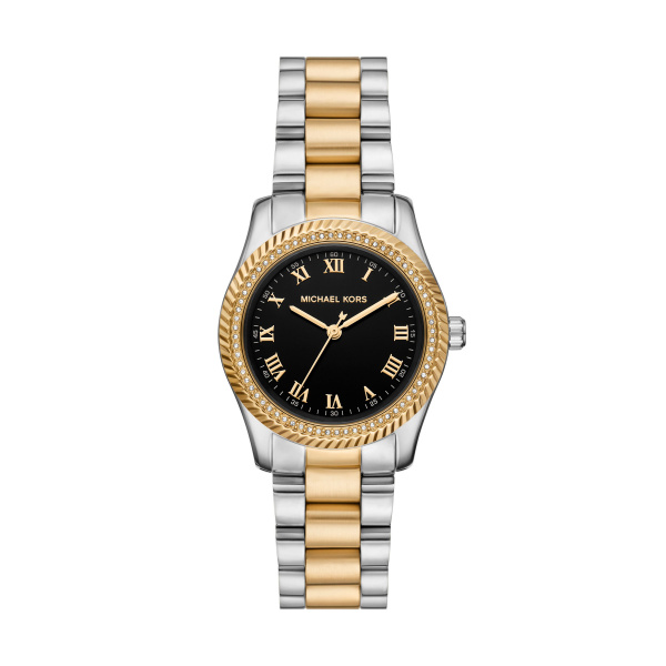 Michael Kors horloge model MK7625 staal met stalen band bicolor uit de Lexington Collectie. 5 ATM waterdicht.