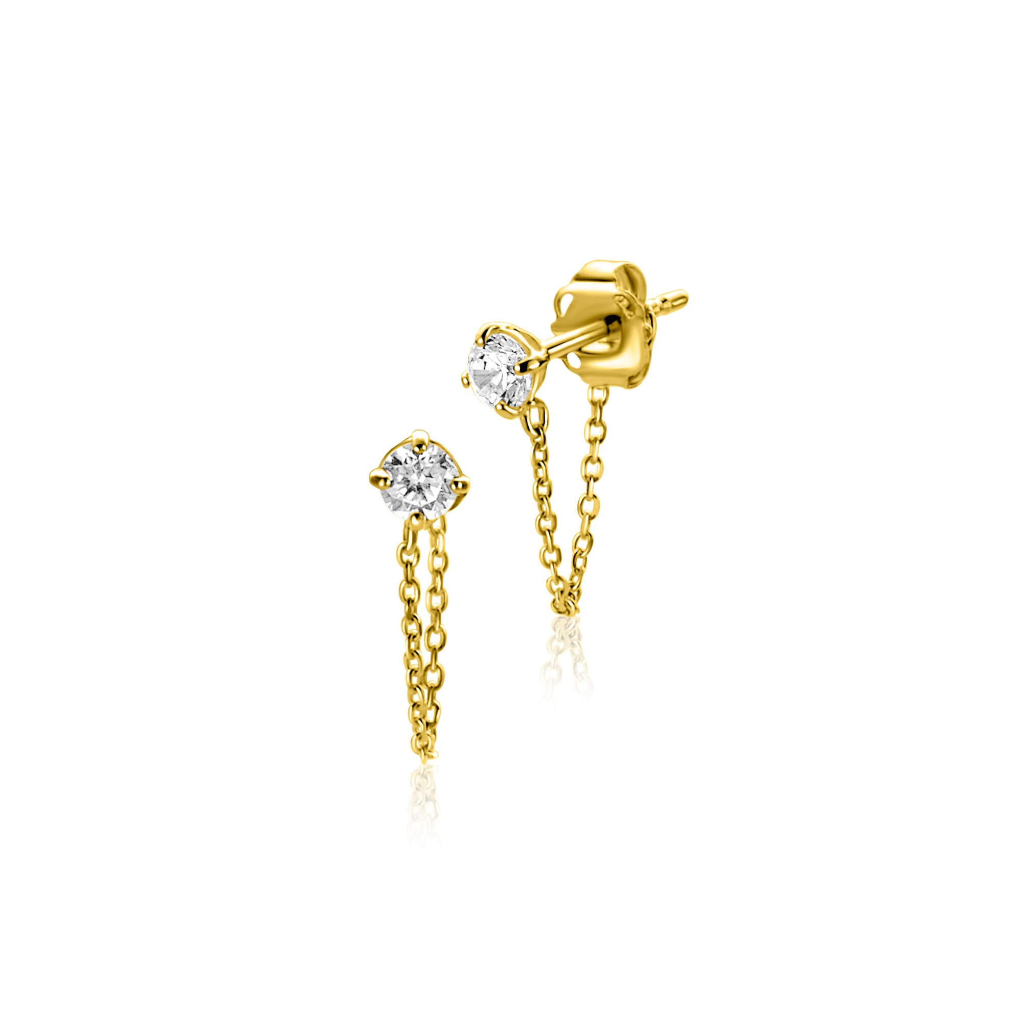 Oorknopjes zirc.met ketting naar pouss.
